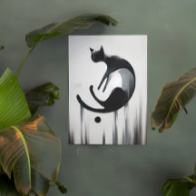 Modern Abstrakt Cat - Minimalistisk design