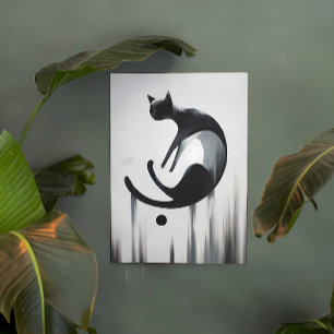 Modern Abstrakt Cat - Minimalistisk design Poster