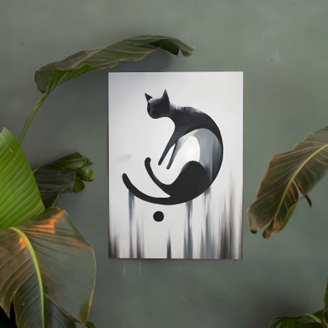 Modern Abstrakt Cat - Minimalistisk design Poster (Skapare uppladdad)
