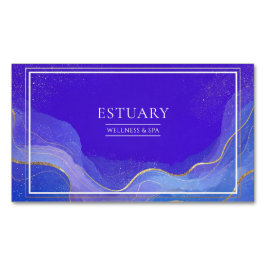 Modern Abstrakt Celestial Vinkarare och Guld Glitt Magnetiska Visitkort