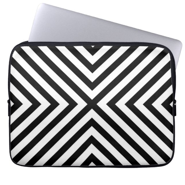 Modern Abstrakt Chevron Mönster Laptop Fodral (Framsidan)