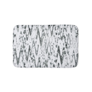 Modern Abstrakt Chevrons Monochromatic Badrumsmatta
