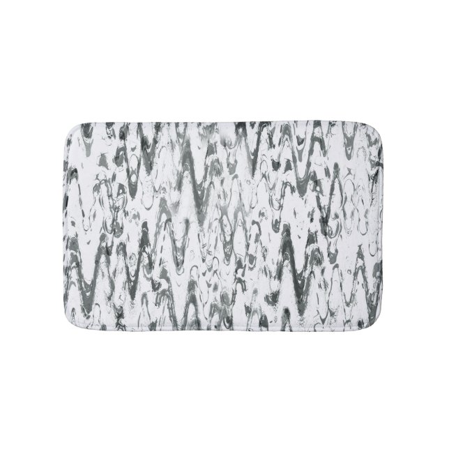 Modern Abstrakt Chevrons Monochromatic Badrumsmatta (Framsidan)