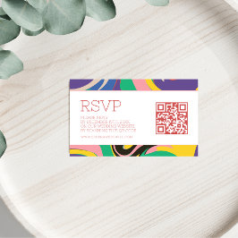 Modern Abstrakt Chic QR-kodOSA Tilläggskort