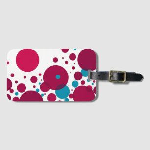 Modern Abstrakt Circle Mönster Red Geometric Bagagebricka
