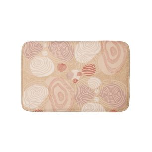 Modern Abstrakt Circles Mauve och Beige Badrumsmatta