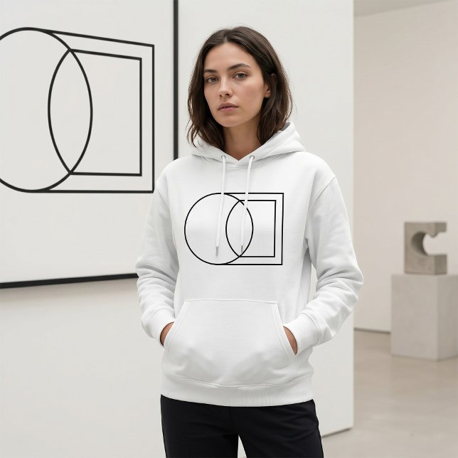 Modern abstrakt cirkel fyrkantig konst  t shirt (Skapare uppladdad)