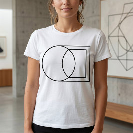 Modern Abstrakt Cirkel Ruta Konst T Shirt