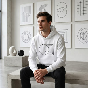 Modern Abstrakt Cirkel Torg Konst  Hoodie