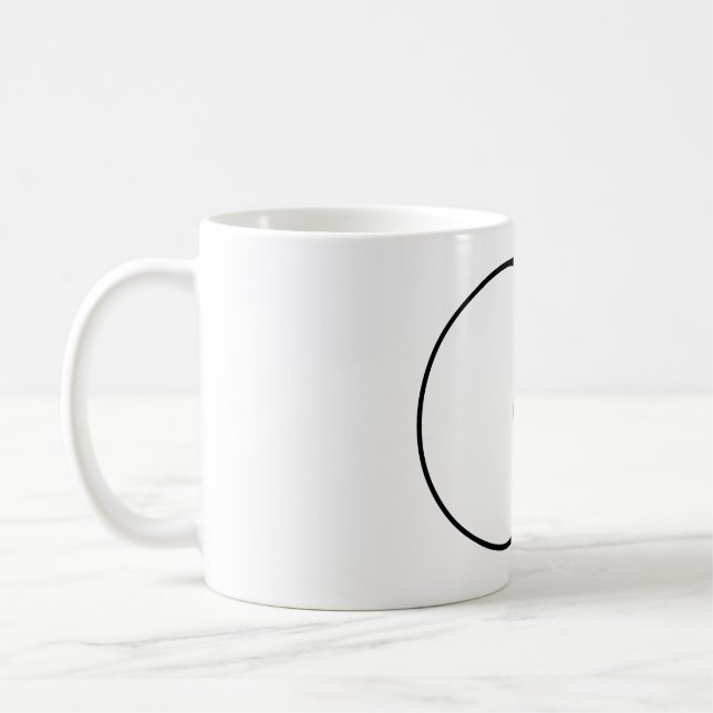 Modern Abstrakt Cirkel Torg Konst  Kaffemugg (Vänster)