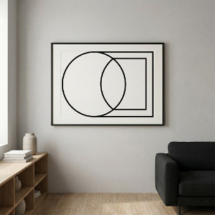 Modern Abstrakt Cirkel Torg Konst  Poster