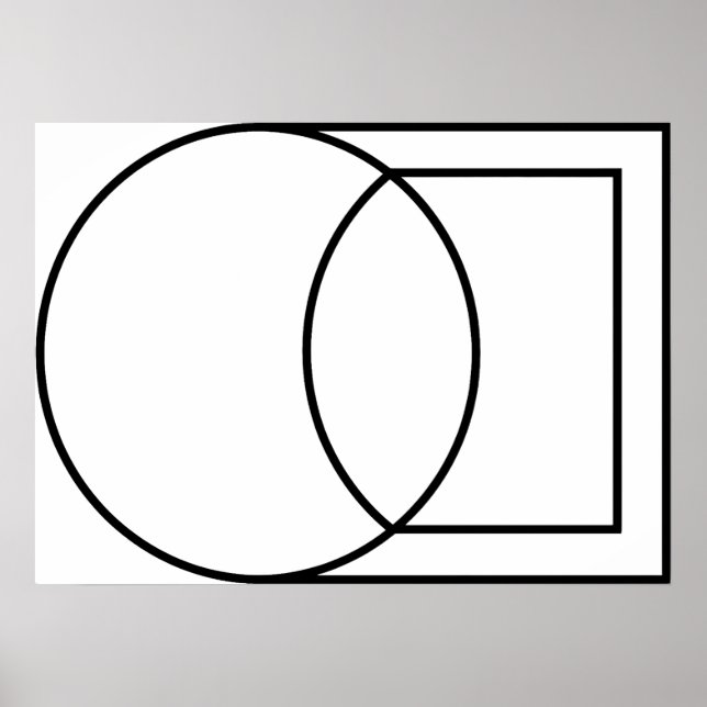 Modern Abstrakt Cirkel Torg Konst  Poster (Framsidan)
