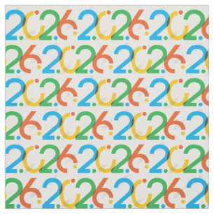 Modern Abstrakt Class of 2026 Fabric Tyg