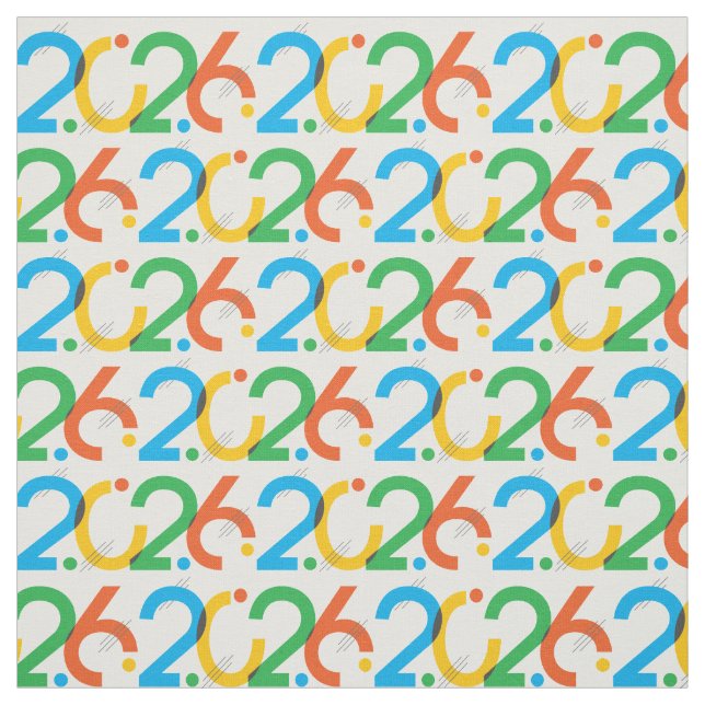 Modern Abstrakt Class of 2026 Fabric Tyg (Provkarta)