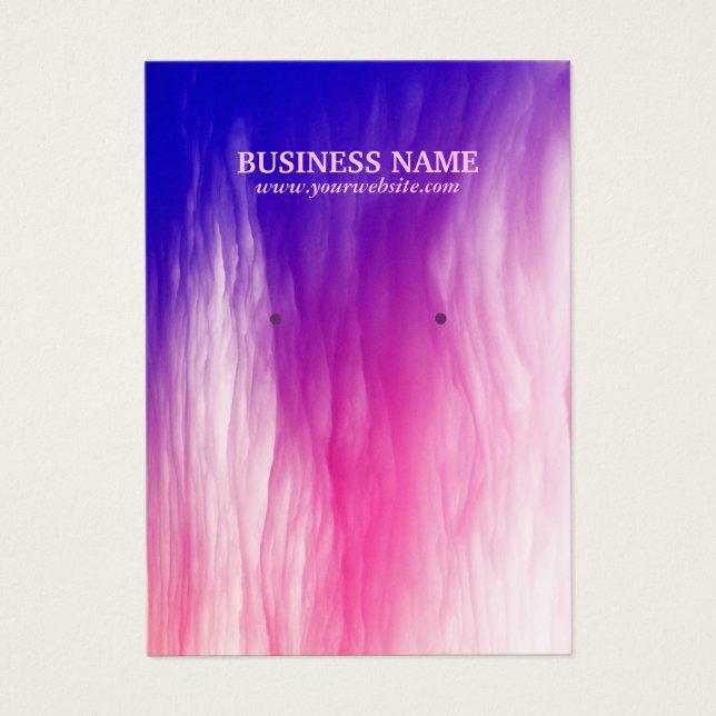 Modern Abstrakt Clouds Earring Visning Cards Visitkort (Framsidan)