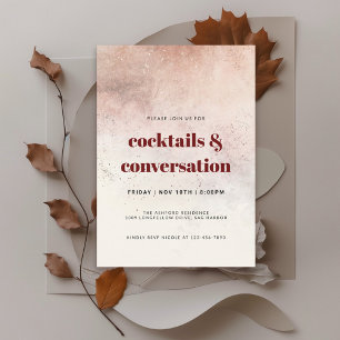 Modern Abstrakt Cocktails och Conversation Party Inbjudningar