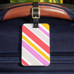 Modern Abstrakt Colorful Rand Luggage Tagg Bagagebricka