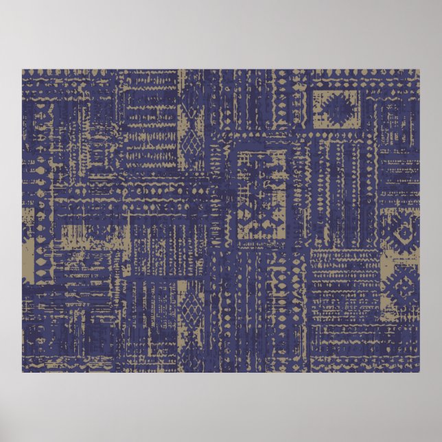 Modern abstrakt, contemporary yta mönster desi poster (Framsidan)