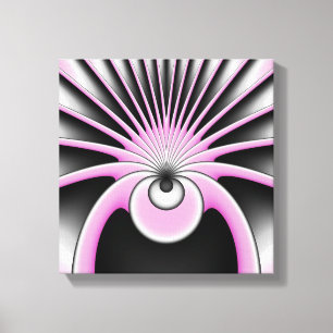 Modern Abstrakt Crazy Fractal Art Mönster Canvastryck