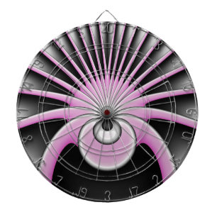 Modern Abstrakt Crazy Fractal Art Mönster Darttavla