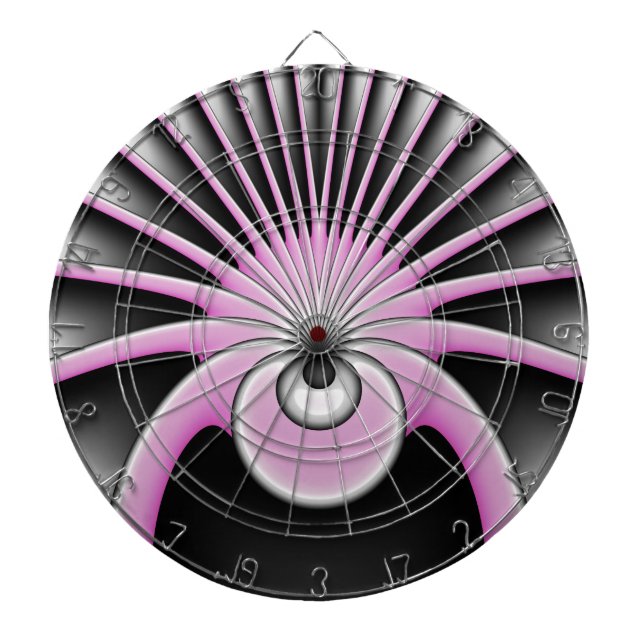 Modern Abstrakt Crazy Fractal Art Mönster Darttavla (Framsidan)