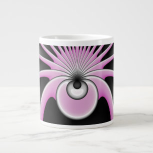 Modern Abstrakt Crazy Fractal Art Mönster Jumbo Mugg