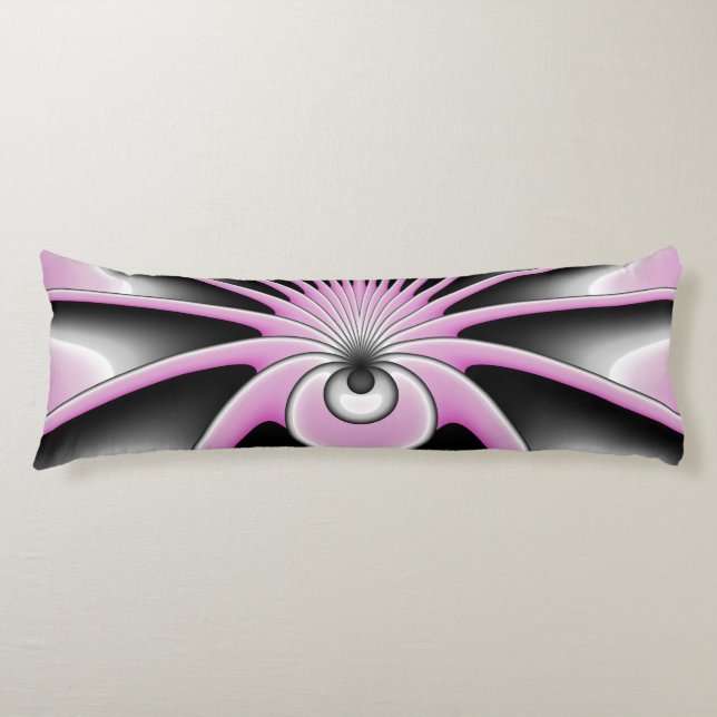 Modern Abstrakt Crazy Fractal Art Mönster Kroppskudde (Framsidan)