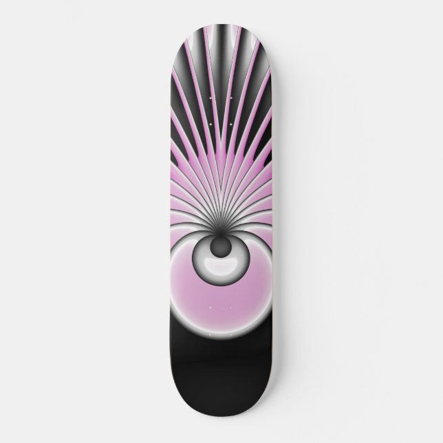 Modern Abstrakt Crazy Fractal Art Mönster Mini Skateboard Bräda 18,5 Cm (Framsida)