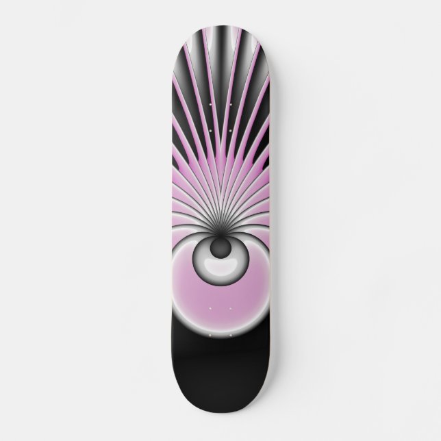 Modern Abstrakt Crazy Fractal Art Mönster Mini Skateboard Bräda 18,5 Cm (Framsida)