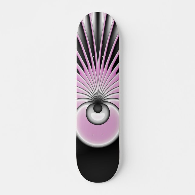 Modern Abstrakt Crazy Fractal Art Mönster Mini Skateboard Bräda 18,5 Cm (Framsida)