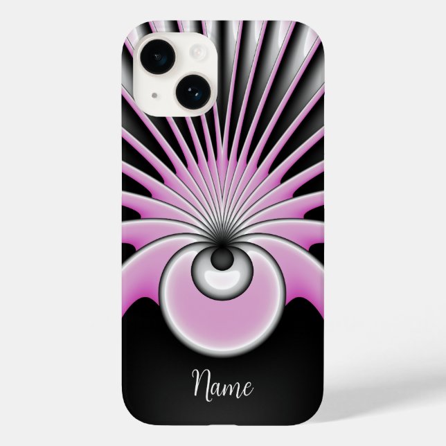 Modern Abstrakt Crazy Fractal Art Mönster Namn (Baksida)