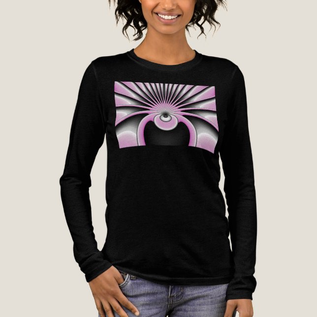 Modern Abstrakt Crazy Fractal Art Mönster T Shirt (Framsida)