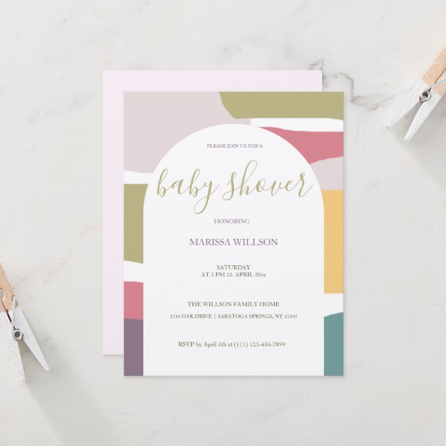 Modern Abstrakt Creamy Summer Färg Stänk (Fram/Back In Situ)