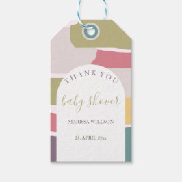 Modern Abstrakt Creamy Summer Färg Stänk Presentetikett