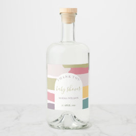Modern Abstrakt Creamy Summer Färg Stänk Spritflaskor Etikett