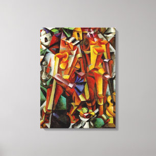 Modern abstrakt Cubistmålning - kanfaskopia Canvastryck