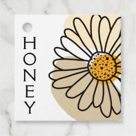 Modern Abstrakt Daisy Honung Apiary Märkre Gåvor Etiketter
