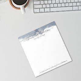 Modern Abstrakt Deep Grått Watercolor Calligraphy Anteckningsblock