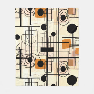 Modern abstrakt design, dynamiskt linjer Dekorativ Fleecefilt