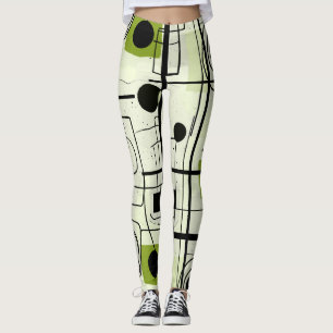 Modern abstrakt design, dynamiskt linjer Dekorativ Leggings