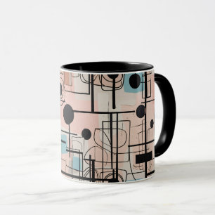 Modern abstrakt design, dynamiskt linjer Dekorativ Mugg