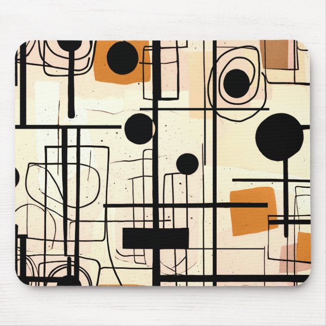 Modern abstrakt design, dynamiskt linjer Dekorativ Musmatta (Framsidan)