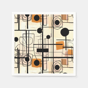 Modern abstrakt design, dynamiskt linjer Dekorativ Pappersservett