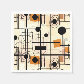 Modern abstrakt design, dynamiskt linjer Dekorativ Pappersservett