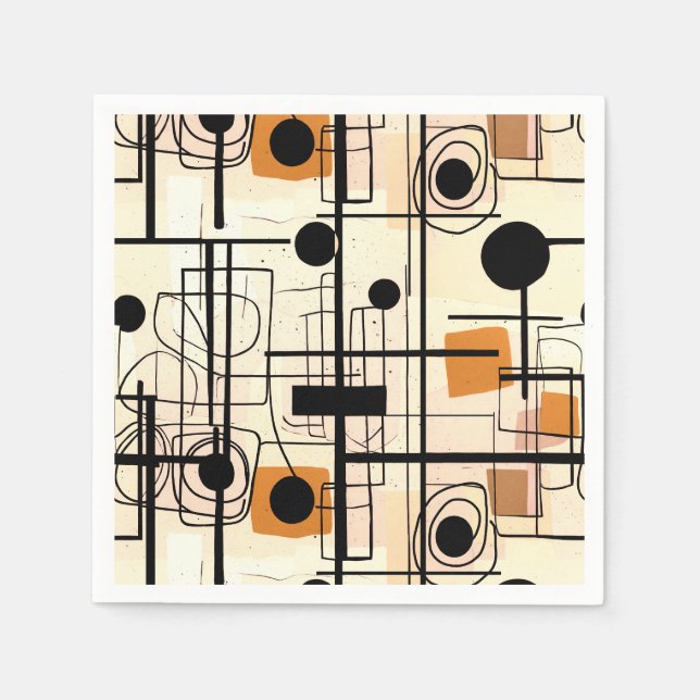 Modern abstrakt design, dynamiskt linjer Dekorativ Pappersservett (Framsidan)