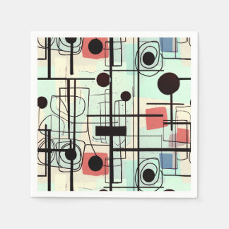 Modern abstrakt design, dynamiskt linjer Dekorativ Pappersservett