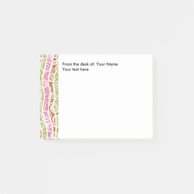 Modern abstrakt design från skrivbordet post-it block (Framsida)