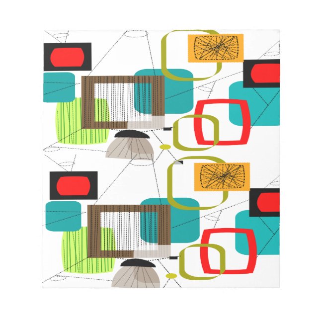 Modern abstrakt design i mitten av århundradet anteckningsblock (Framsida)