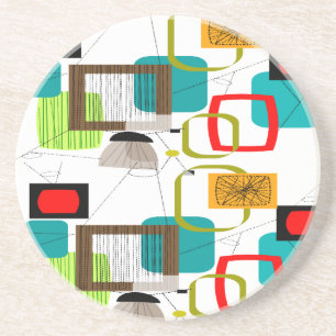 Modern abstrakt design i mitten av århundradet underlägg sandsten