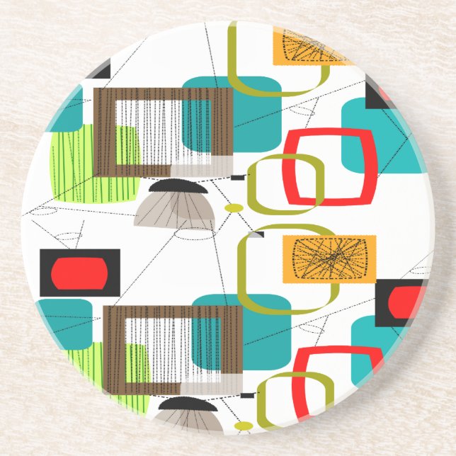 Modern abstrakt design i mitten av århundradet underlägg sandsten (Framsidan)